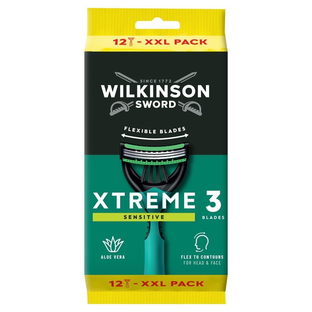 Wilkinson Sword XXL Xtreme 3 Sensitive Maszynka do golenia z 3 ostrzami 12 sztuk