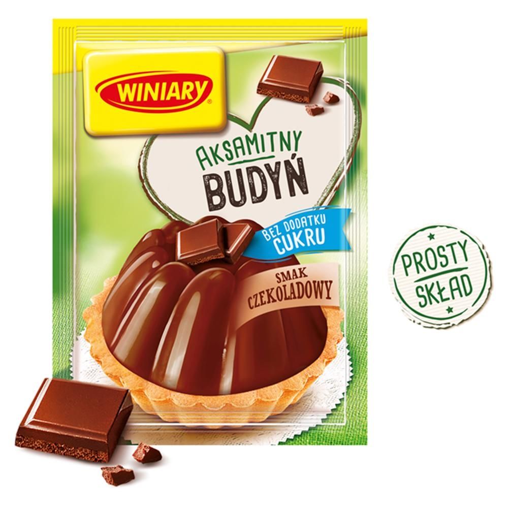 Winiary Budyń bez dodatku cukru smak czekoladowy 38 g