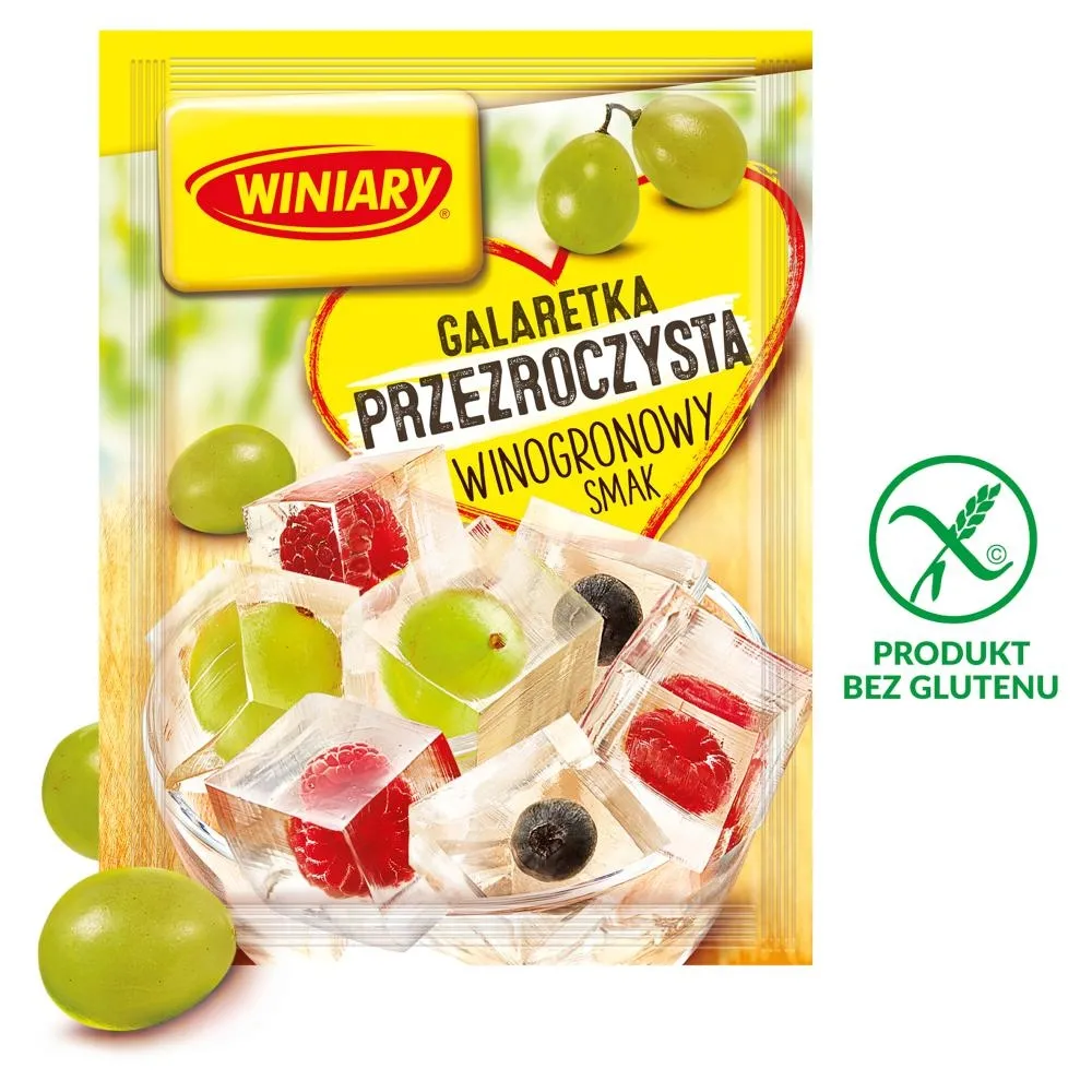 Winiary Galaretka przezroczysta winogronowy smak 71 g