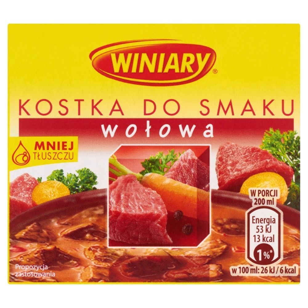 Winiary Kostka do smaku wołowa 60 g (6 kostek)