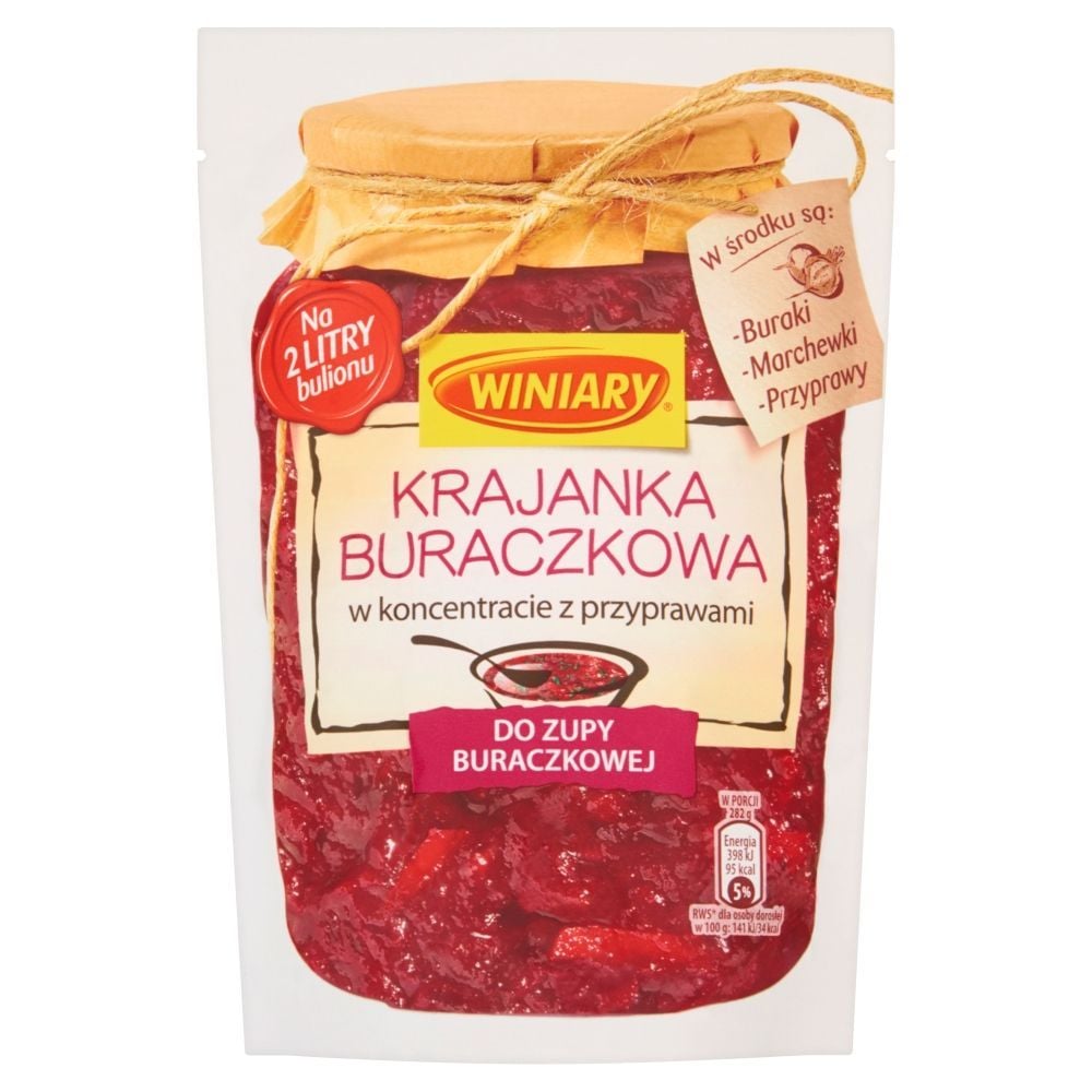 Winiary Krajanka buraczkowa w koncentracie z przyprawami do zupy buraczkowej 250 g