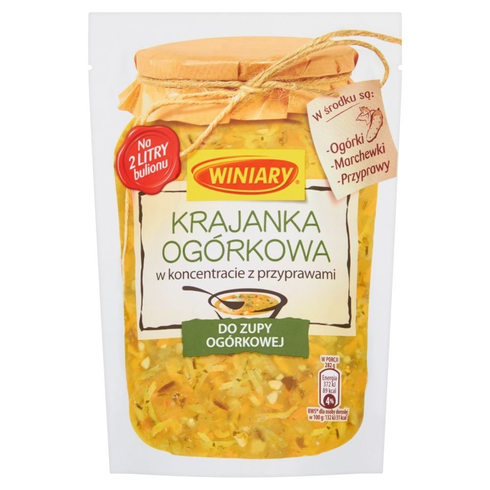 Winiary Krajanka ogórkowa w koncentracie z przyprawami do zupy ogórkowej 250 g