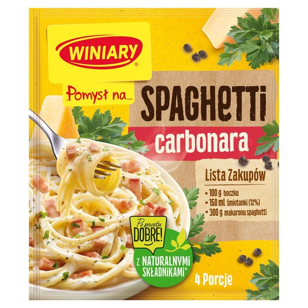 Winiary Pomysł na... Spaghetti carbonara 34 g