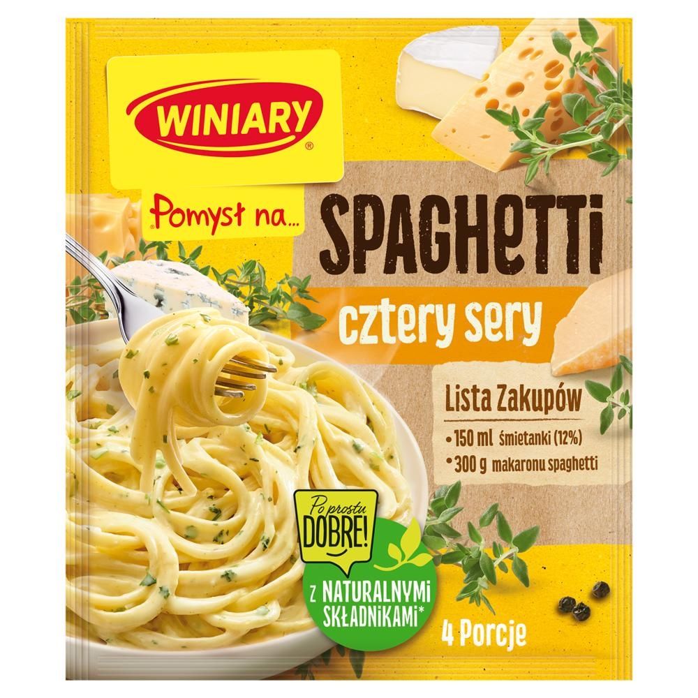 Winiary Pomysł na... Spaghetti cztery sery 31 g