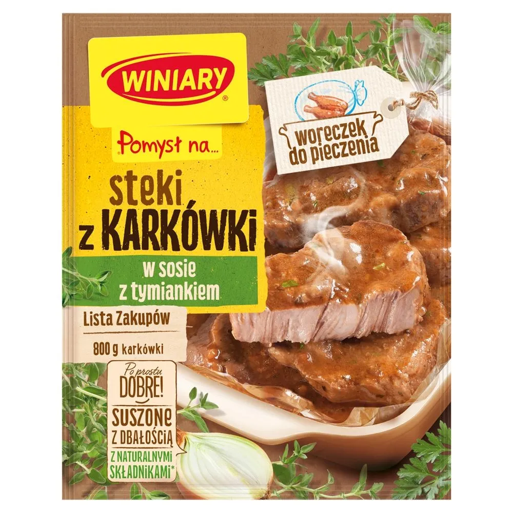 Winiary Pomysł na... Steki z karkówki w sosie z tymiankiem 40 g