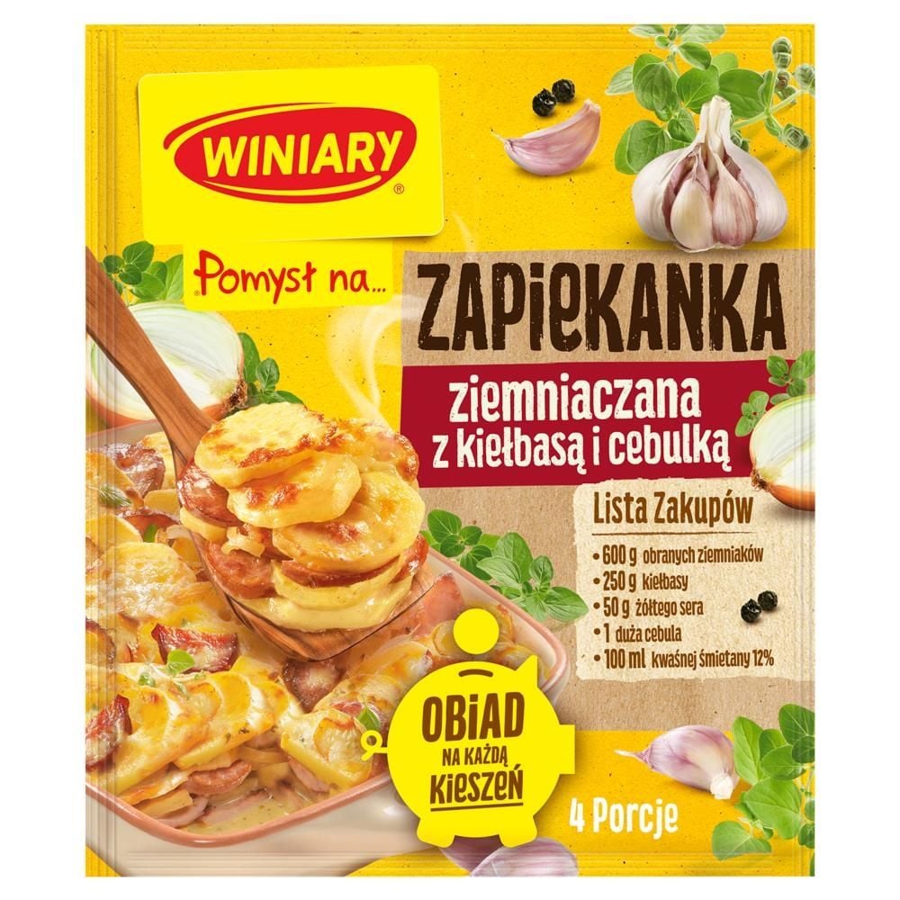 Winiary Pomysł na... Sycąca zapiekanka ziemniaczana z kiełbasą 41 g