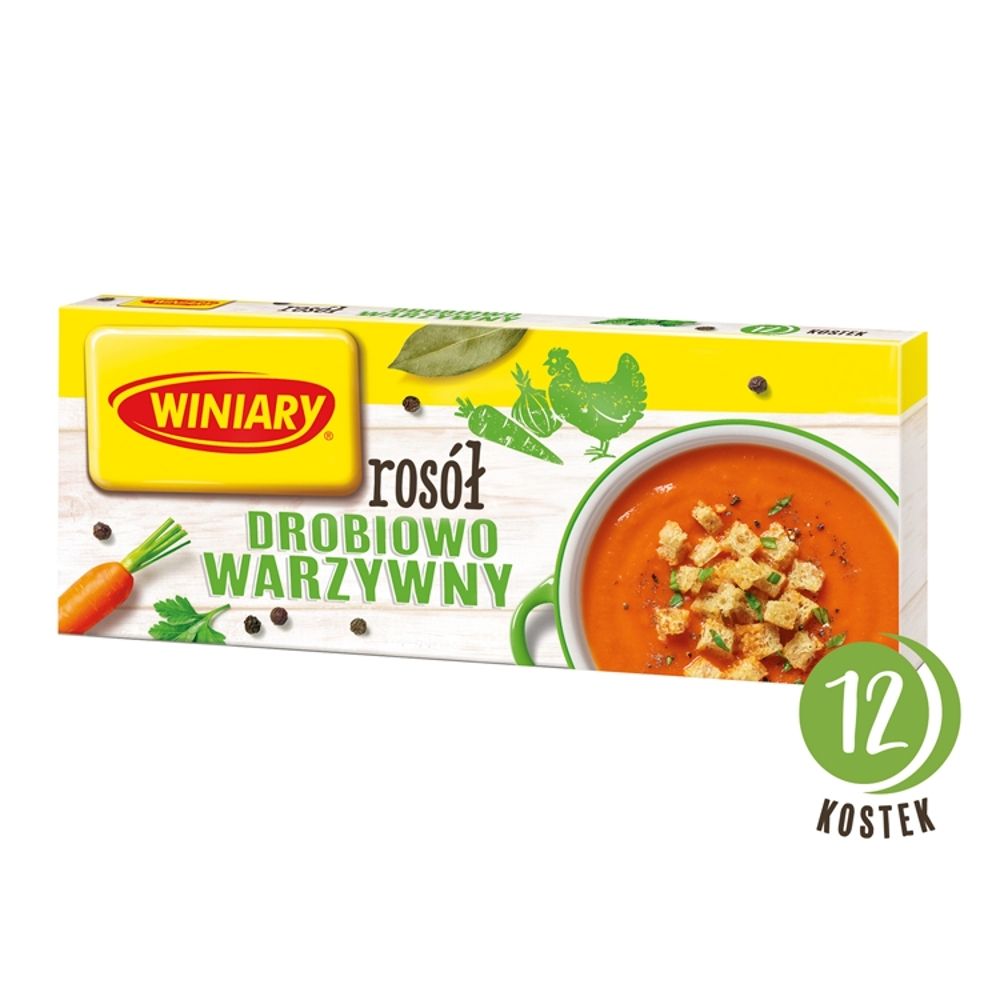 Winiary Rosół drobiowo warzywny 120 g (12 sztuk)