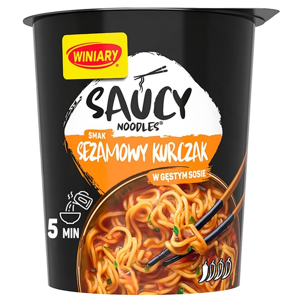 Winiary Saucy Noodles Danie instant smak sezamowy kurczak w gęstym sosie 75 g