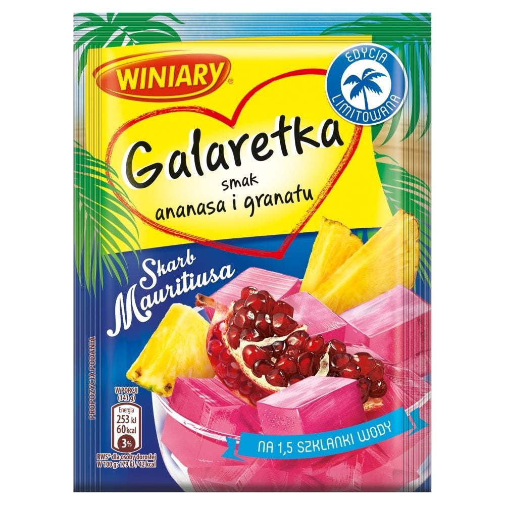 Winiary Skarb Mauritiusa Galaretka smak ananasa i granatu 47 g