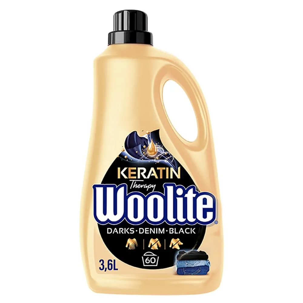 Woolite Keratin Therapy Płyn do prania czerń ciemne kolory jeans 3,6 l (60 prań)