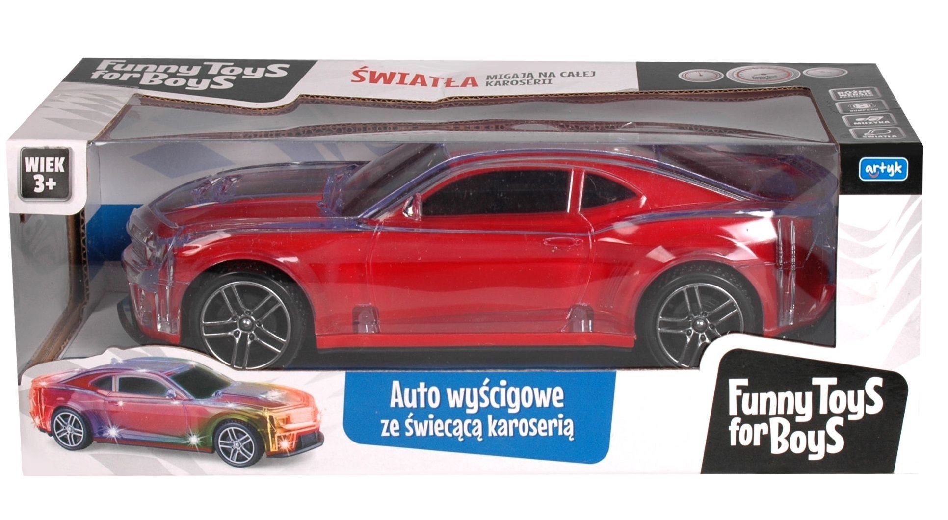 Wyścigówka ARTYK Auto z podświetlaną karoserią X-FT-ZA0003