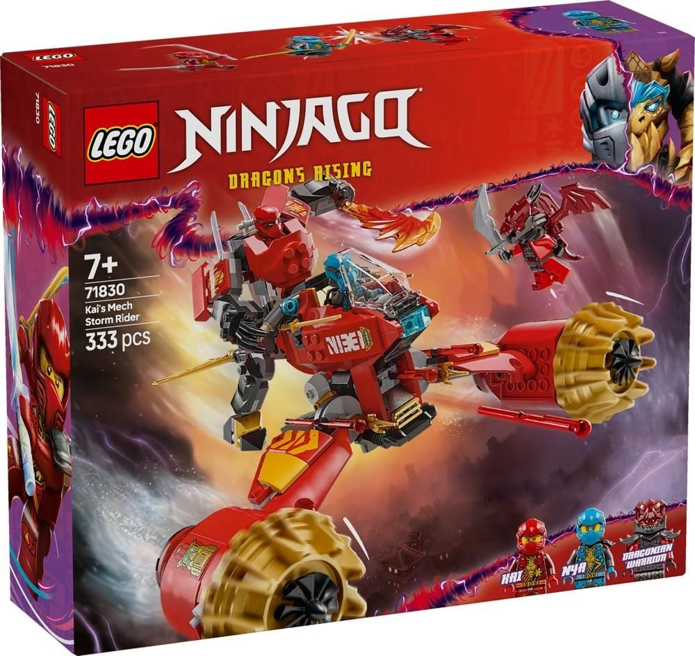 Zabawka LEGO® NINJAGO® Burzowy jeździec-mech Kaia 71830