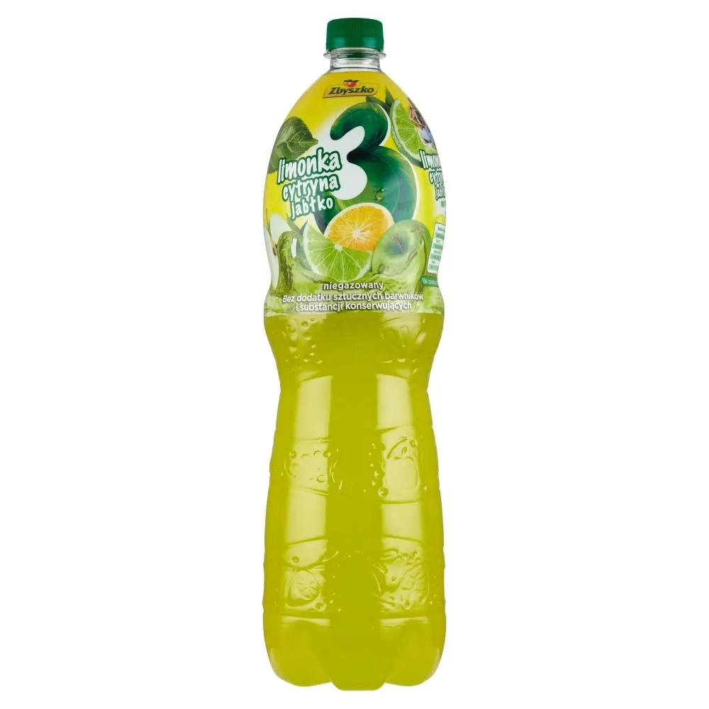 Zbyszko Napój niegazowany 3 limonka cytryna jabłko 1,75 l