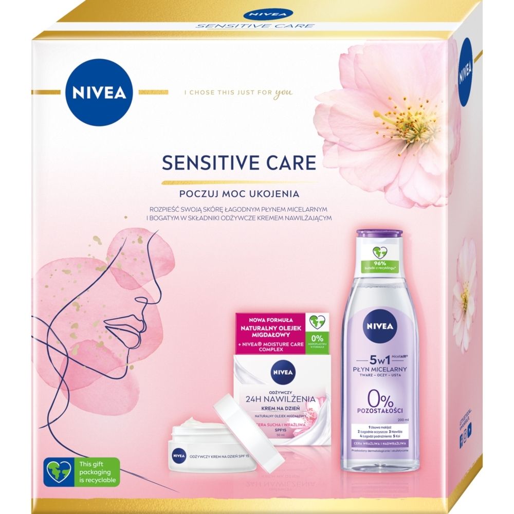 Zestaw dla kobiet o cerze wrażliwej Nivea Sensitive Care