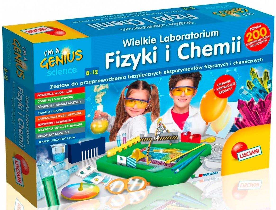 Zestaw doświadczalny LISCIANIGIOCHI Wielkie laboratorium fizyki i chemii 304-PL57610