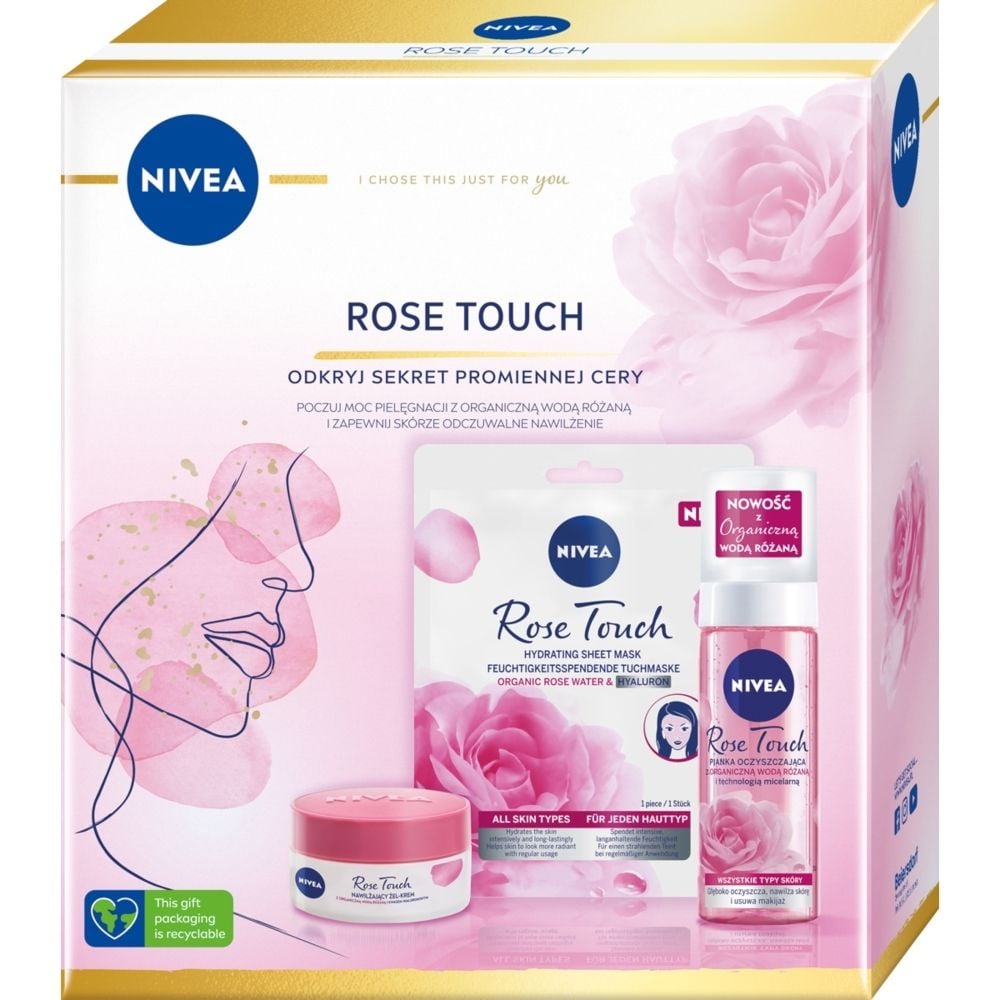 Zestaw kosmetyków dla niej Nivea Rose Touch