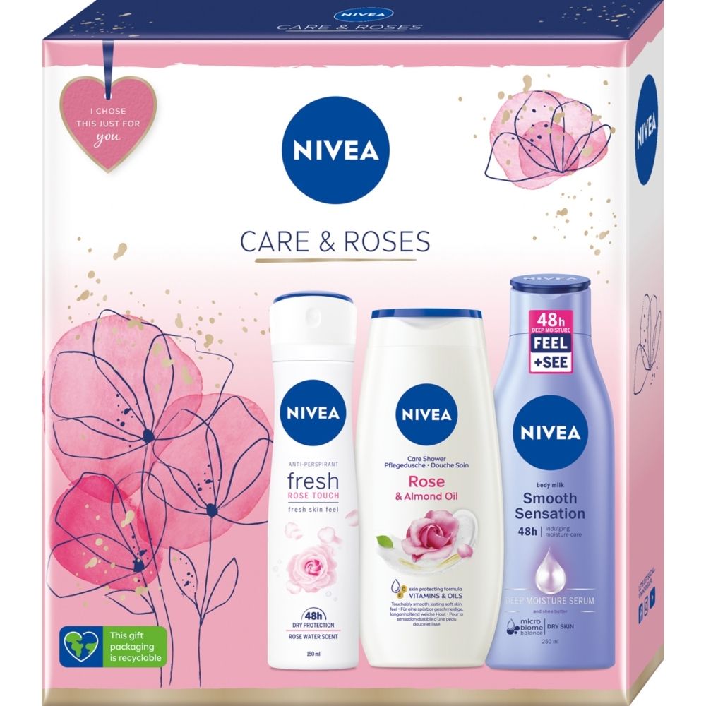 Zestaw kosmetyków do twarzy Nivea Care & Roses