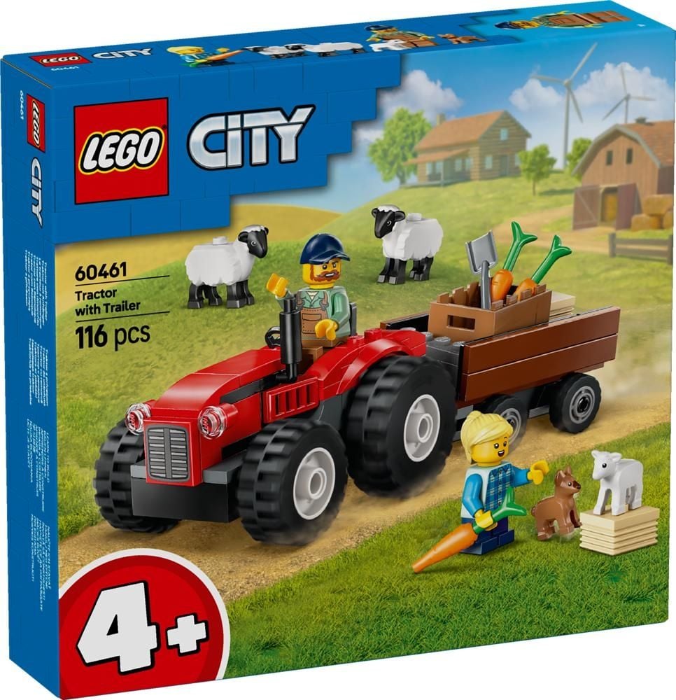 Zestaw LEGO® City Czerwony traktor z przyczepą i owcą 60461