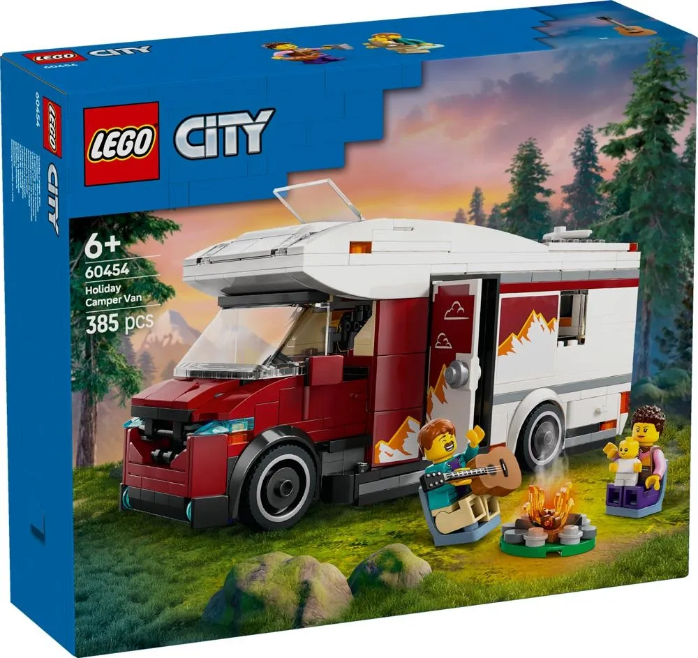 Zestaw LEGO® City Wakacyjny kamper pełen przygód 60454