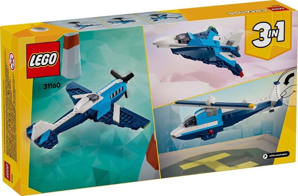 Zestaw LEGO® Creator 3 w 1 Statek powietrzny: samolot wyścigowy 31160