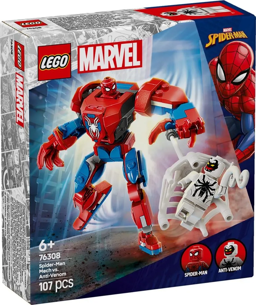 Zestaw LEGO® Marvel Mech Spider-Mana kontra Anti-Venom 76308