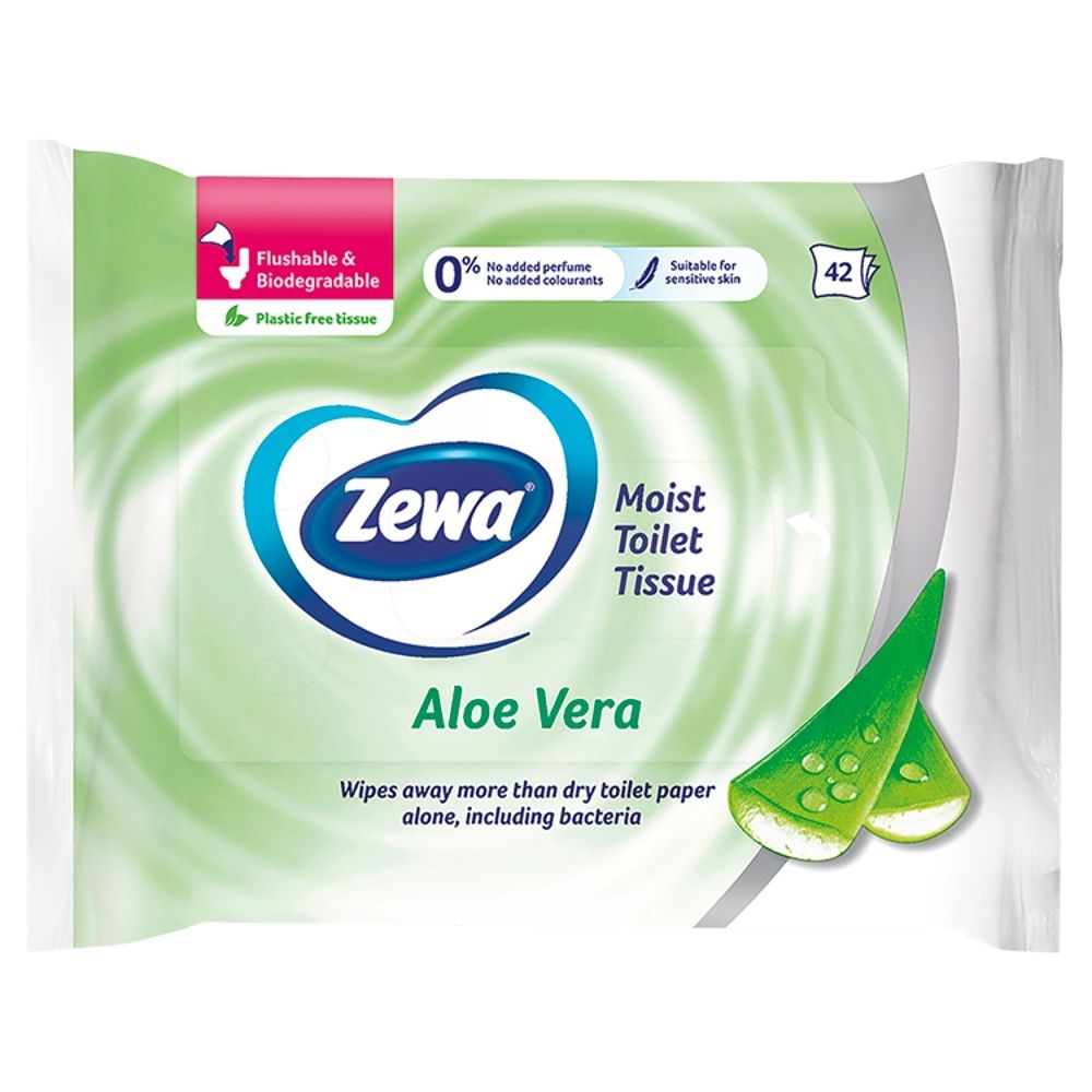 Zewa Moist Aloe Vera Chusteczki toaletowe 42 sztuki