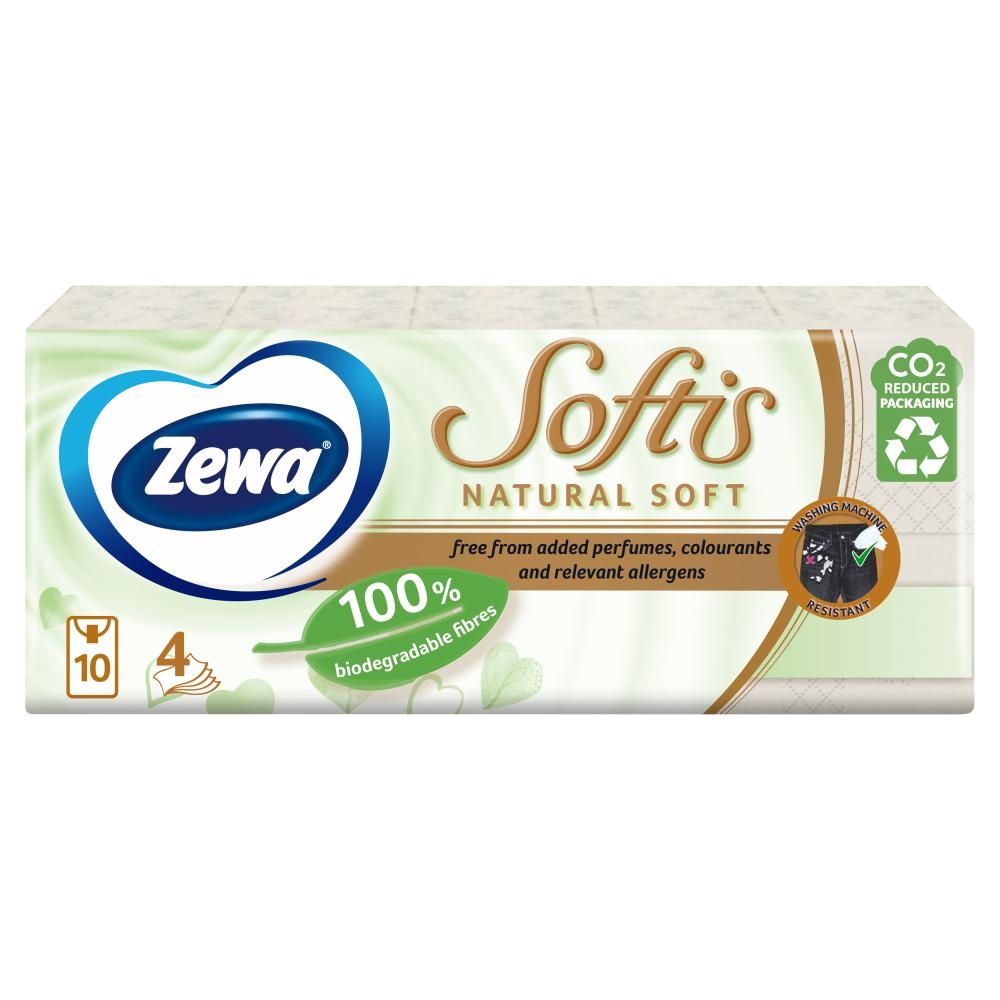 Zewa Softis Natural Soft Chusteczki kosmetyczne 80 sztuk