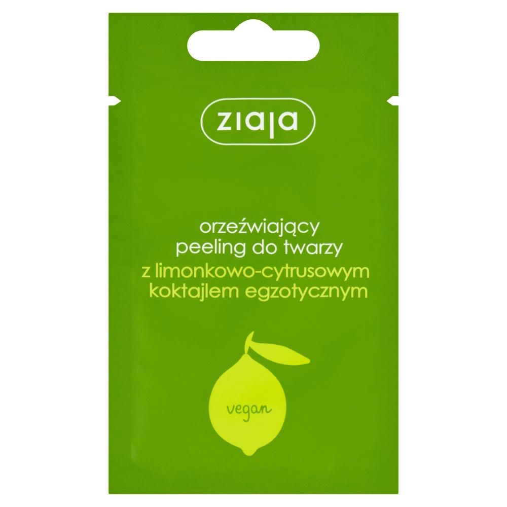 Ziaja Orzeźwiający peeling do twarzy z limonkowo-cytrusowym koktajlem egzotycznym 7 ml