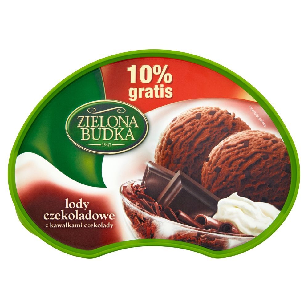 Zielona Budka Lody czekoladowe z kawałkami czekolady 1100 ml