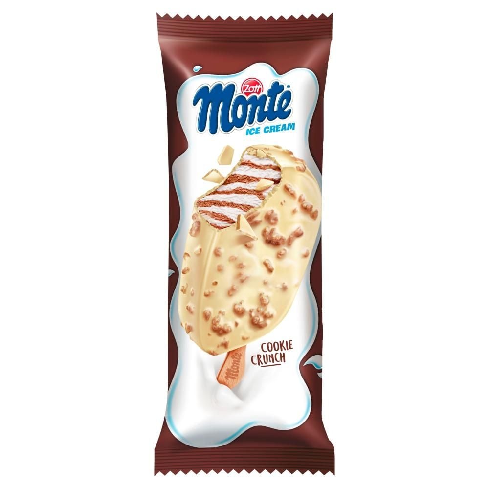 Zott Monte Lody śmietankowe i lody czekoladowo-orzechowe w białej czekoladzie 100 ml