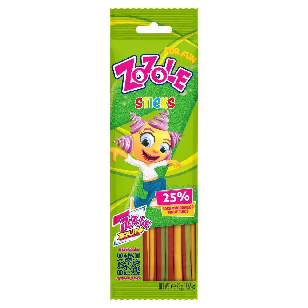 Zozole Hello Żelo Sticks Żelki o smaku owocowym 75 g