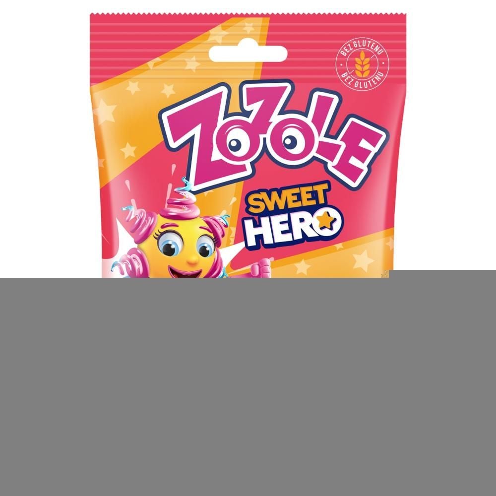 Zozole Sweet Hero Mix żelków o smaku wiśniowym truskawkowym marakui i pomarańczy 75 g