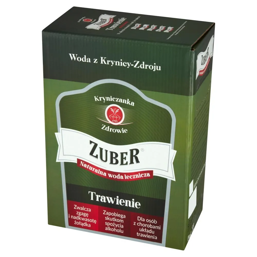 Zuber Naturalna woda lecznicza trawienie 3 l