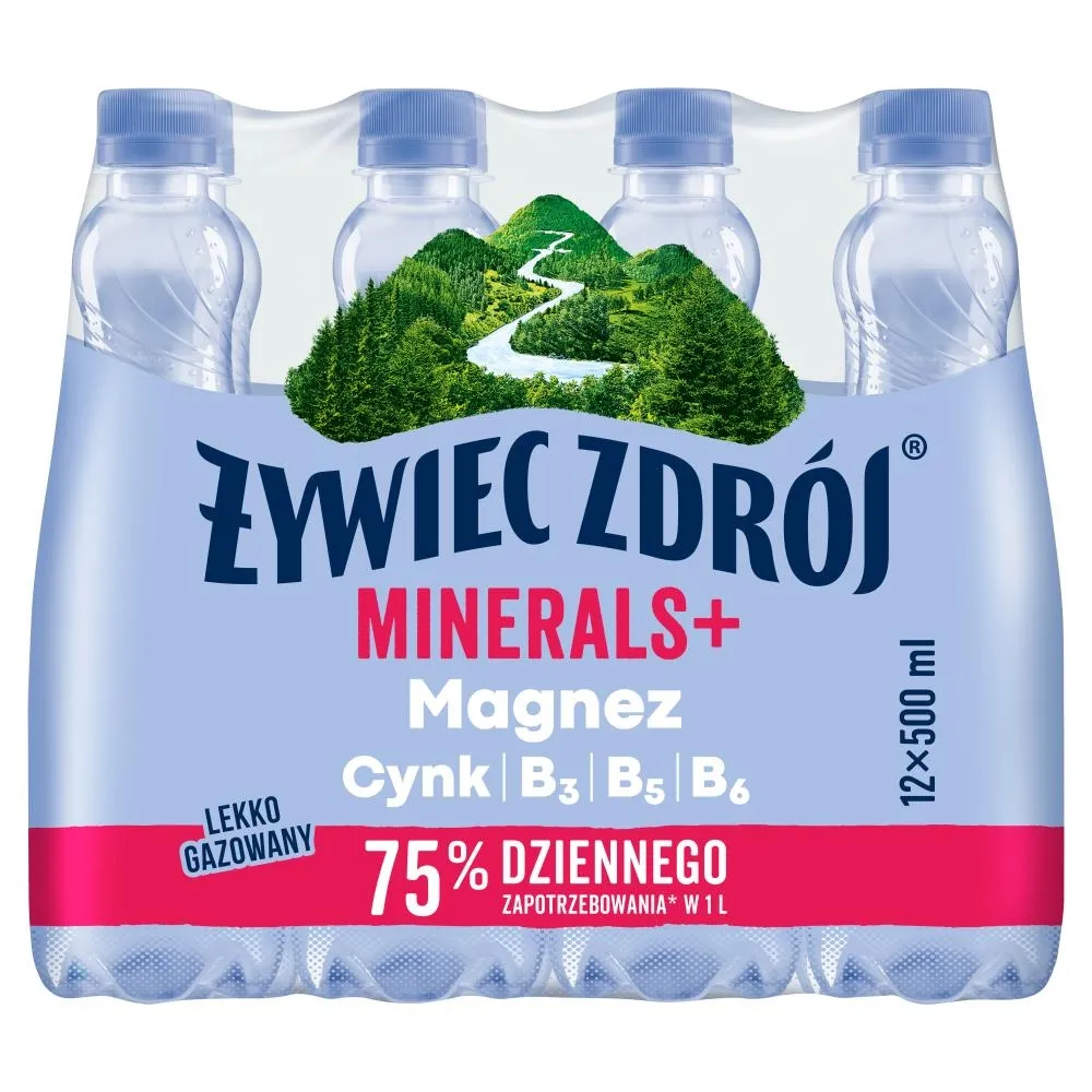 Żywiec Zdrój Minerals+ Napój gazowany 12 x 500 ml