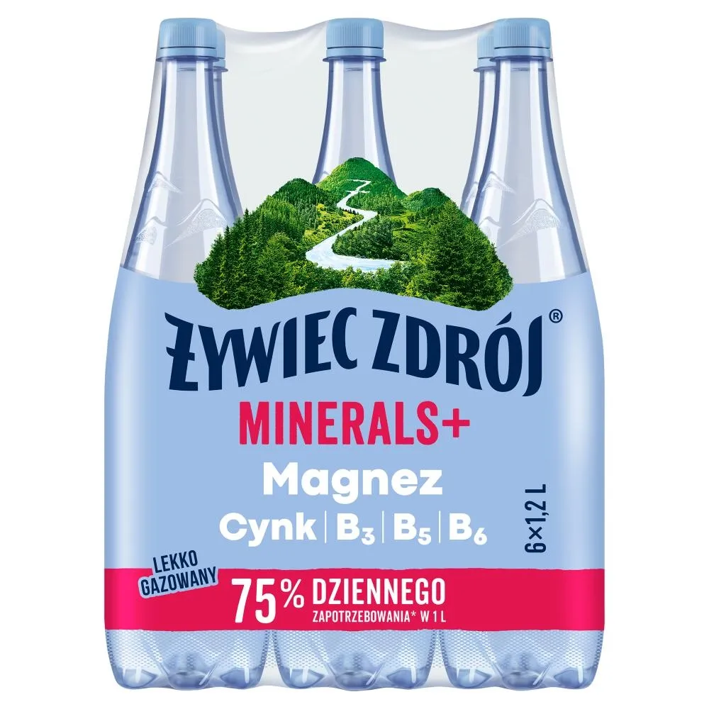 Żywiec Zdrój Minerals+ Napój lekko gazowany 6 x 1,2 l