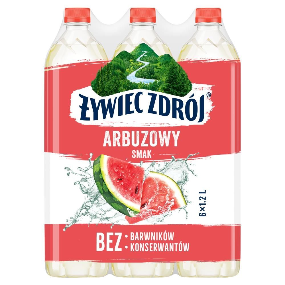 Żywiec Zdrój z nutą arbuza Napój niegazowany o smaku arbuzowym 6 x 1,2 l