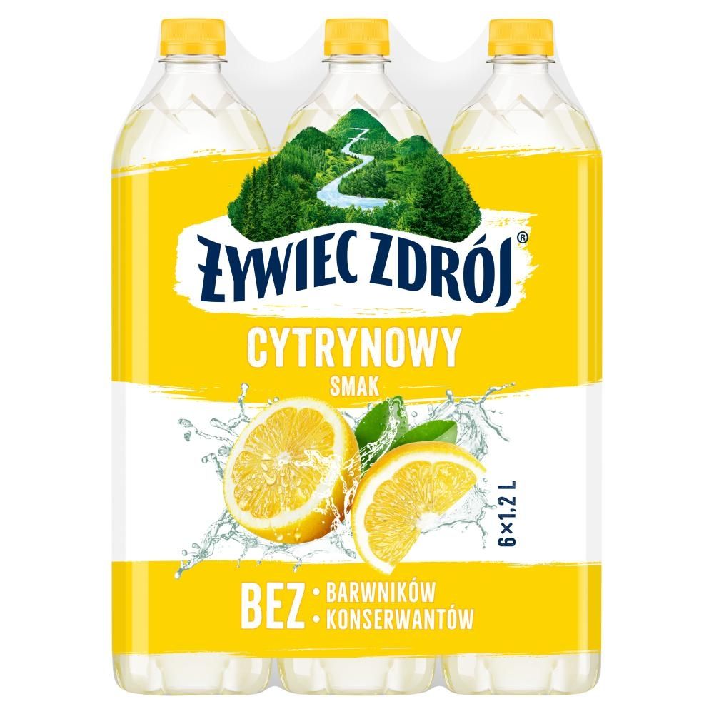 Żywiec Zdrój z nutą cytryny Napój niegazowany o smaku cytrynowym 6 x 1,2 l