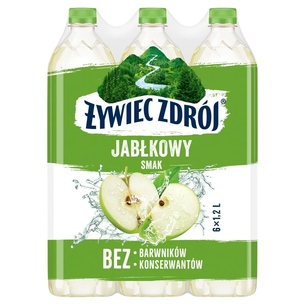 Żywiec Zdrój z nutą jabłka Napój niegazowany o smaku jabłkowym 6 x 1,2 l