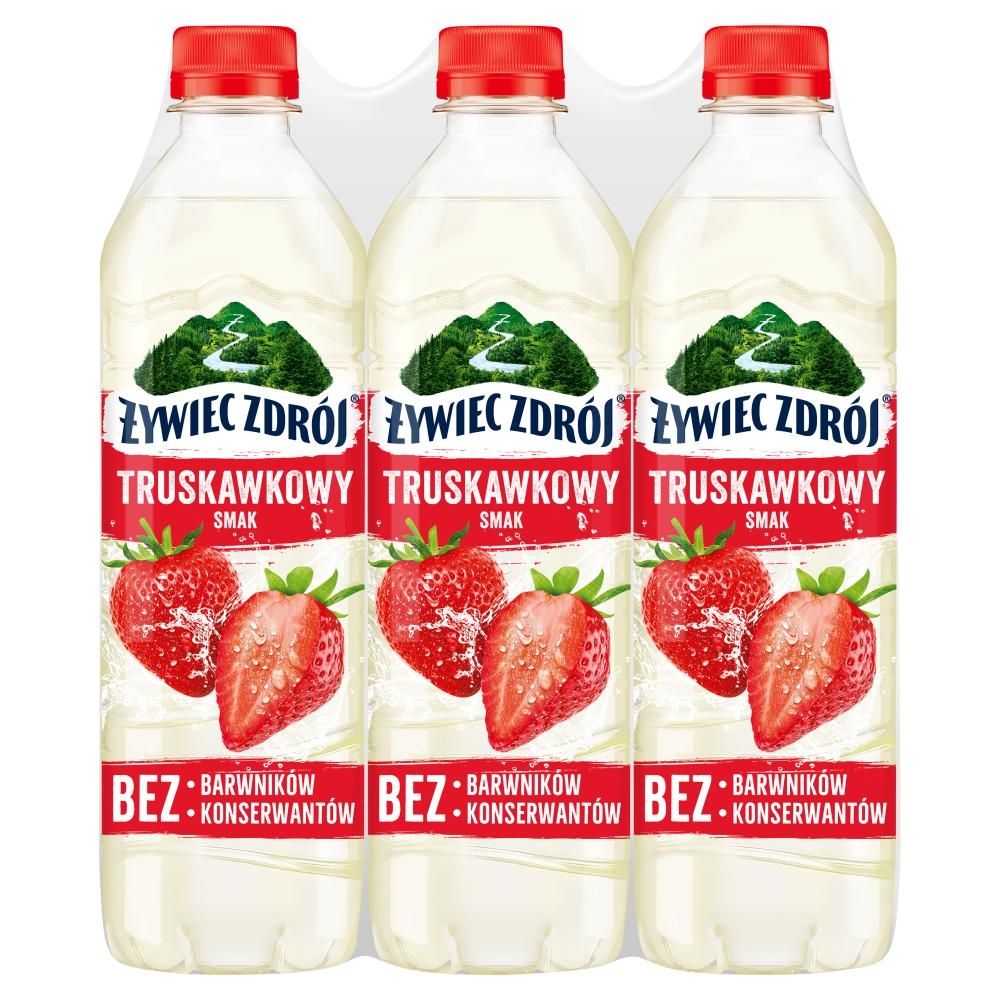 Żywiec Zdrój z nutą truskawki Napój niegazowany o smaku truskawkowym 6 x 500 ml